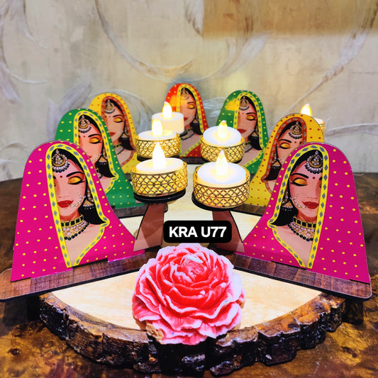 Traditional Ranisa Tea Light Candle Holder Set KRA U77
