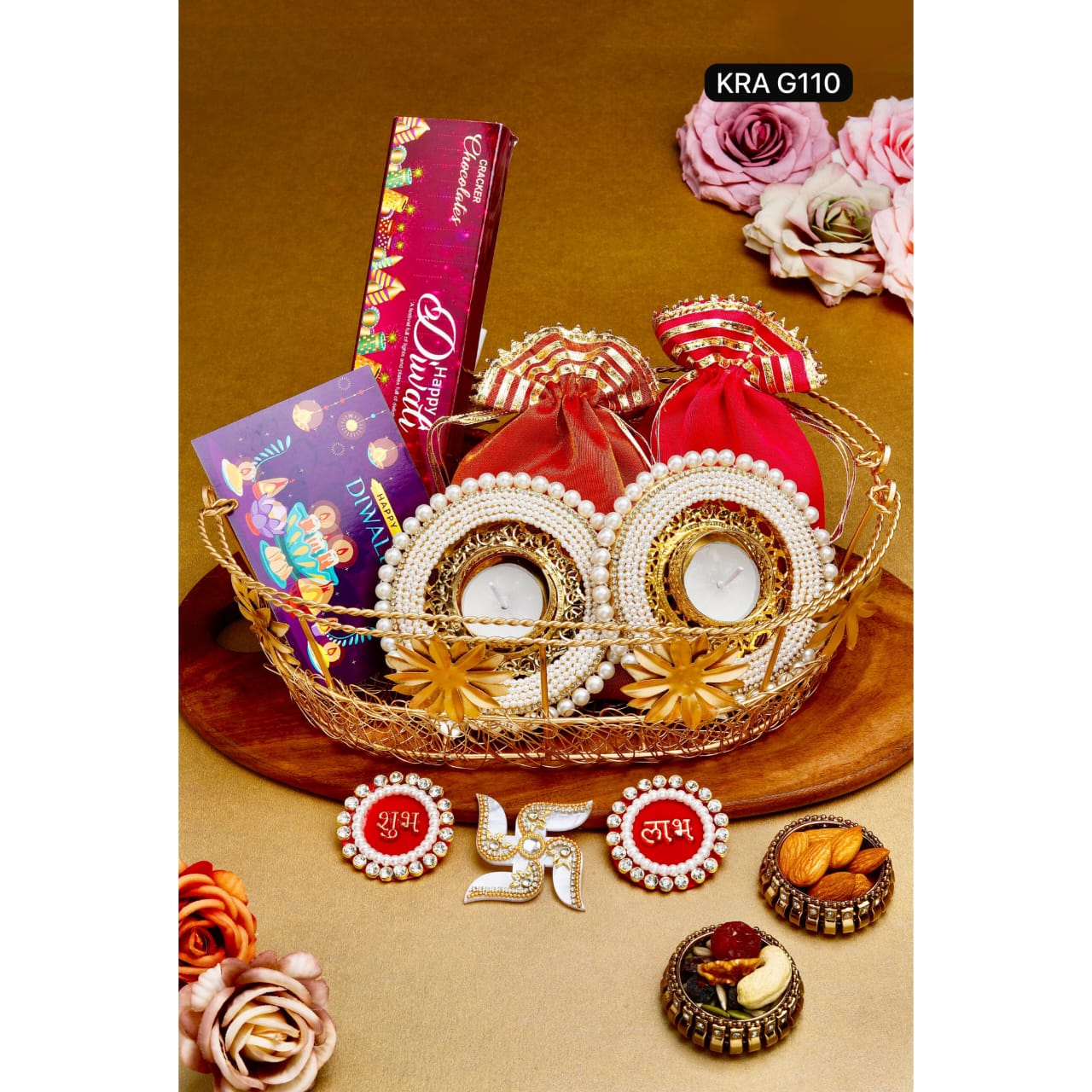 Metal Basket Diwali Hamper KRA110