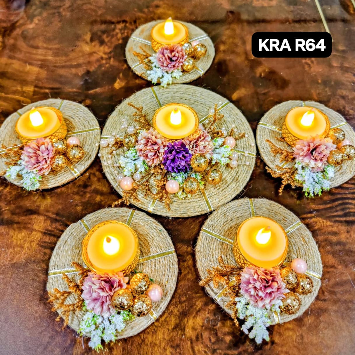 Jute Floral Rangoli KRA R64