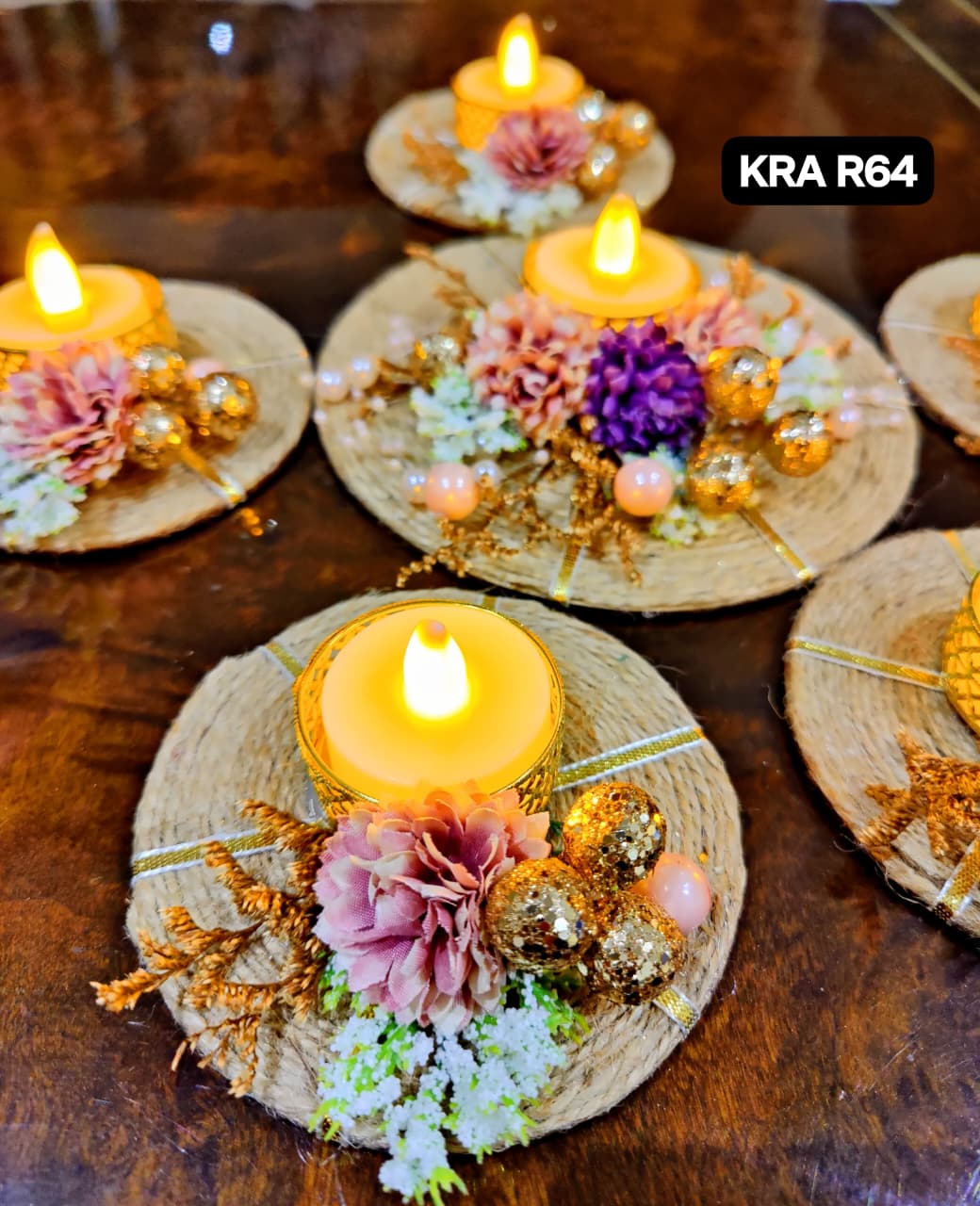 Jute Floral Rangoli KRA R64