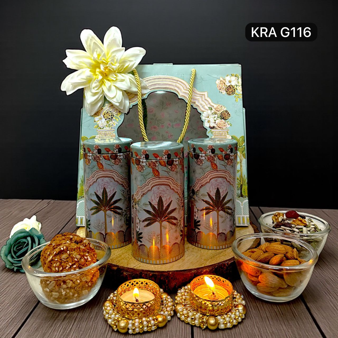 Triangle Box Eatables Hamper KRA G116