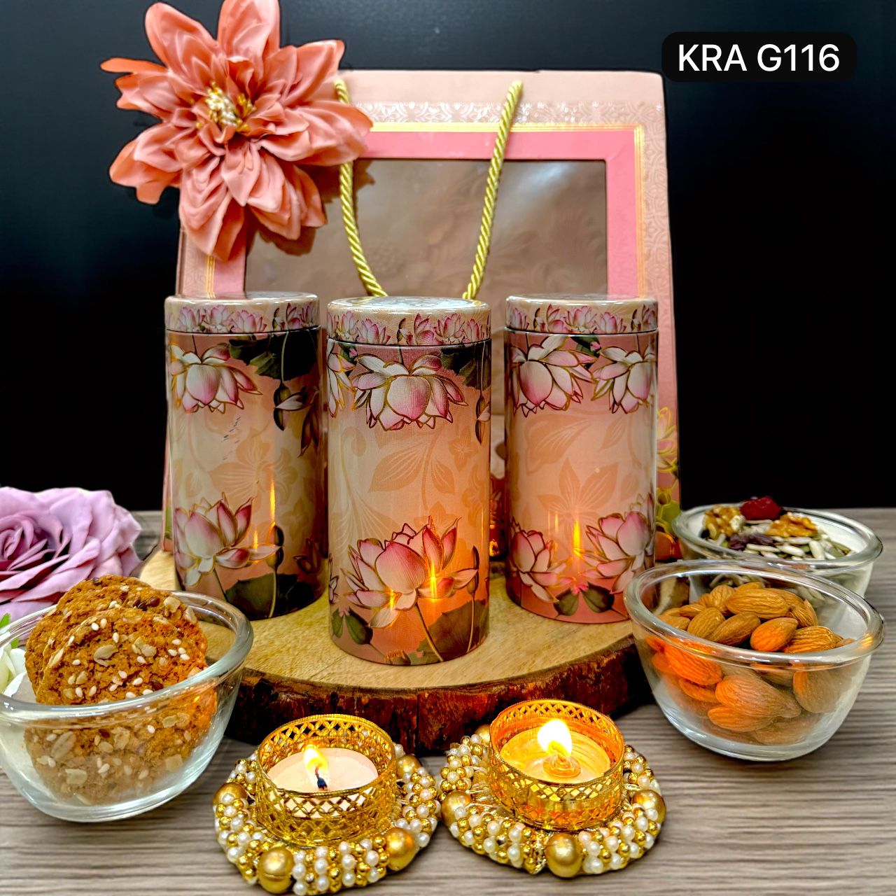 Triangle Box Eatables Hamper KRA G116