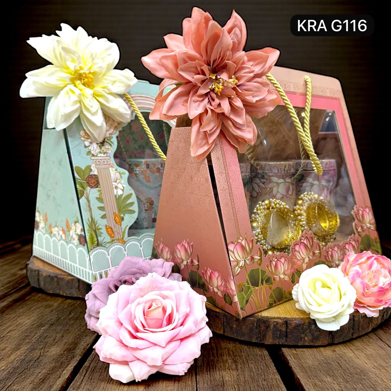 Triangle Box Eatables Hamper KRA G116