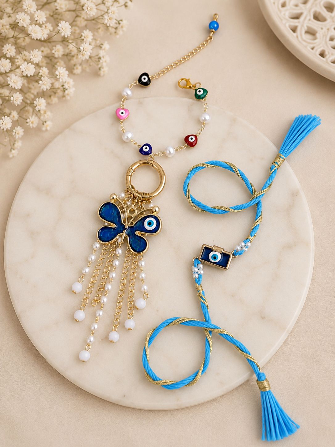 Resin Rakhi & Purse Hanging Lumba Set
