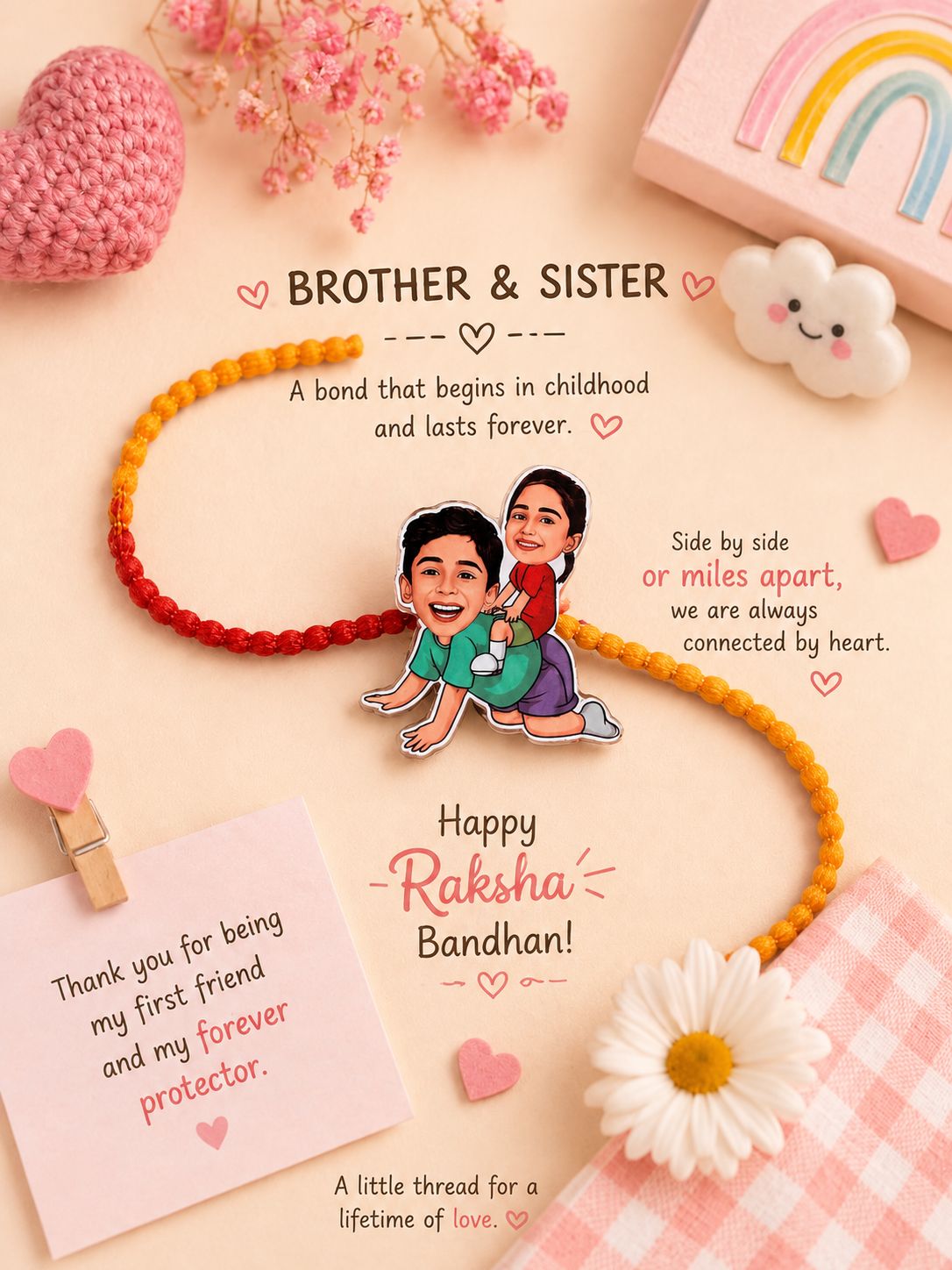 Magnetic Caricature Rakhi
