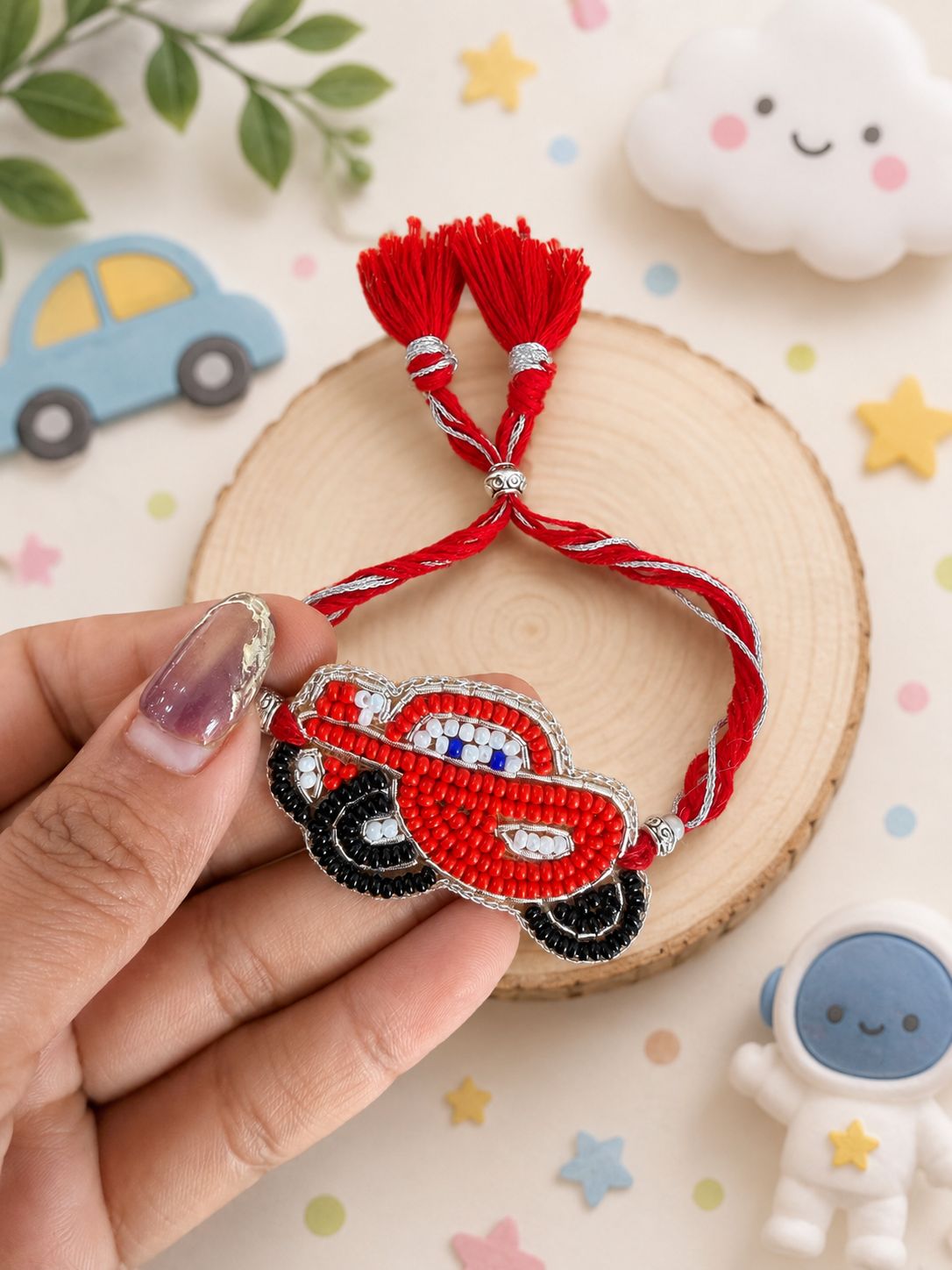 Super Cute Car & Ice Cream Kids Rakhi