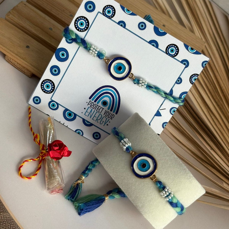 Heavy Thread Evil Eye Charm Rakhi