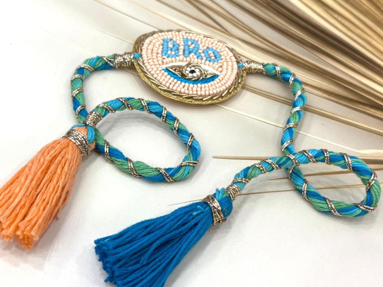 Handmade Brother & Bhabhi Rakhi Set