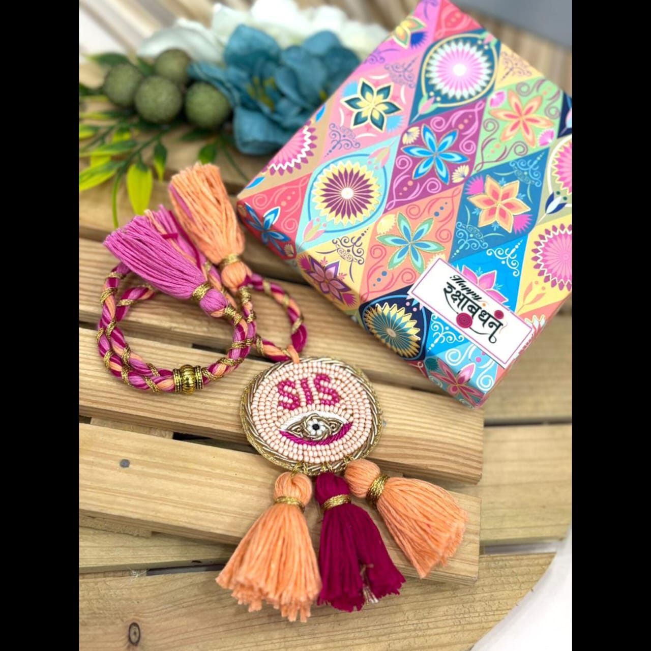 Handmade Brother & Bhabhi Rakhi Set