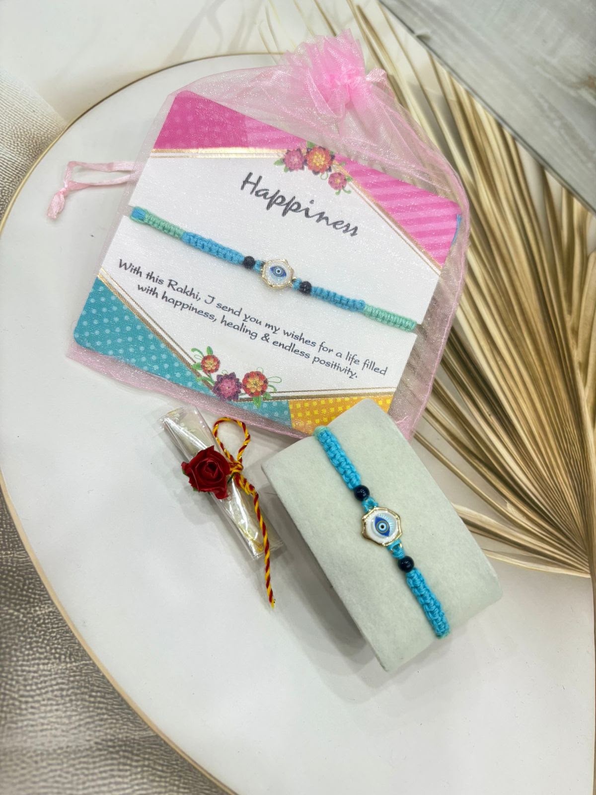 Hand Woven Evil Eye Rakhi