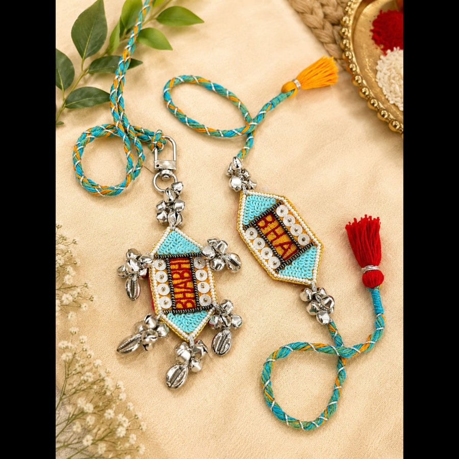 Beaded Bhai - Bhabhi Rakhi & Purse Hanging Lumba