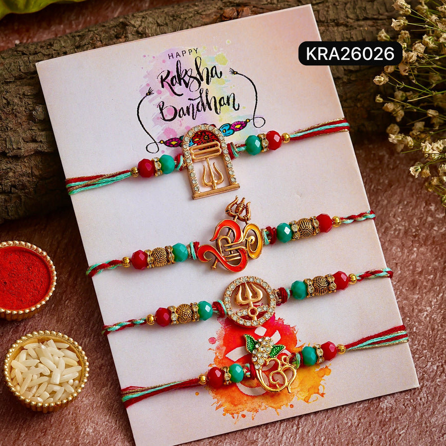 Embellished Meenakari Spiritual Rakhi Set (KRA26026)