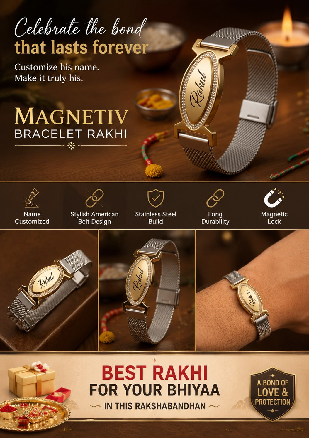 Rakhi 7.0 (Magnet Bracelet Rakhi)