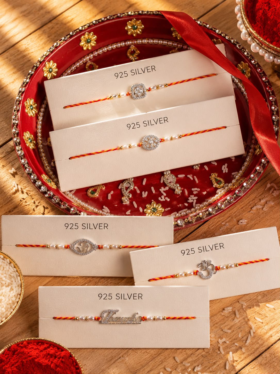 Unisex Pure Silver Rakhi