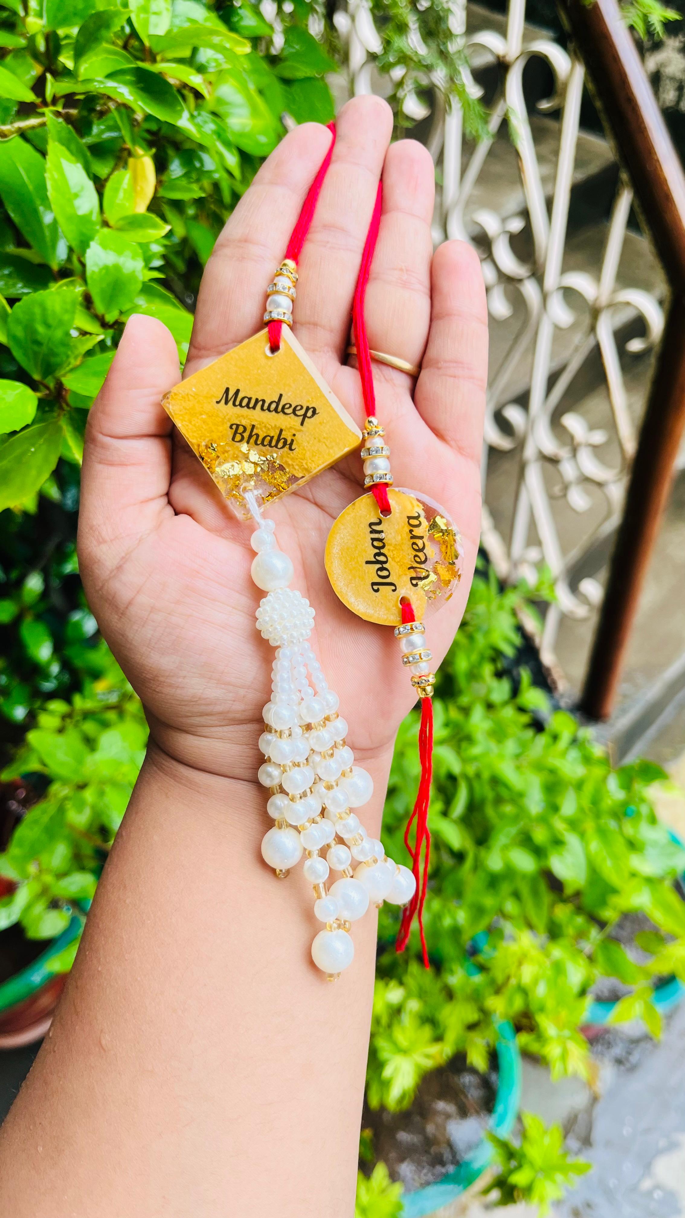 Resin Rakhi & Lumba Set