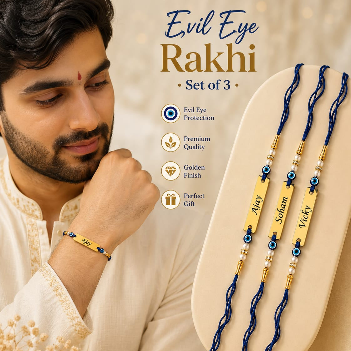 Evil Eye Thread Rakhi