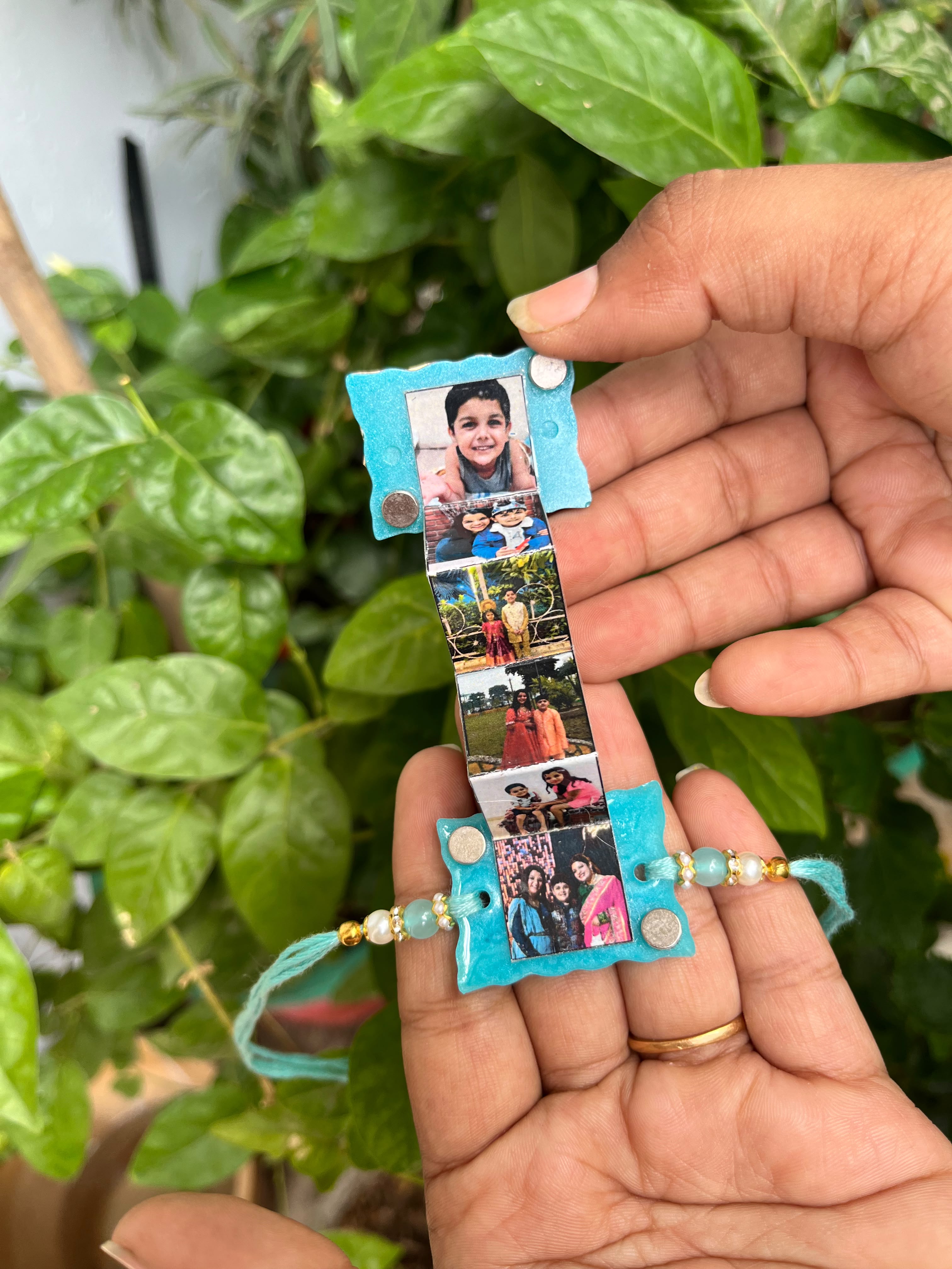 Resin Photo Pull Magnet Rakhi