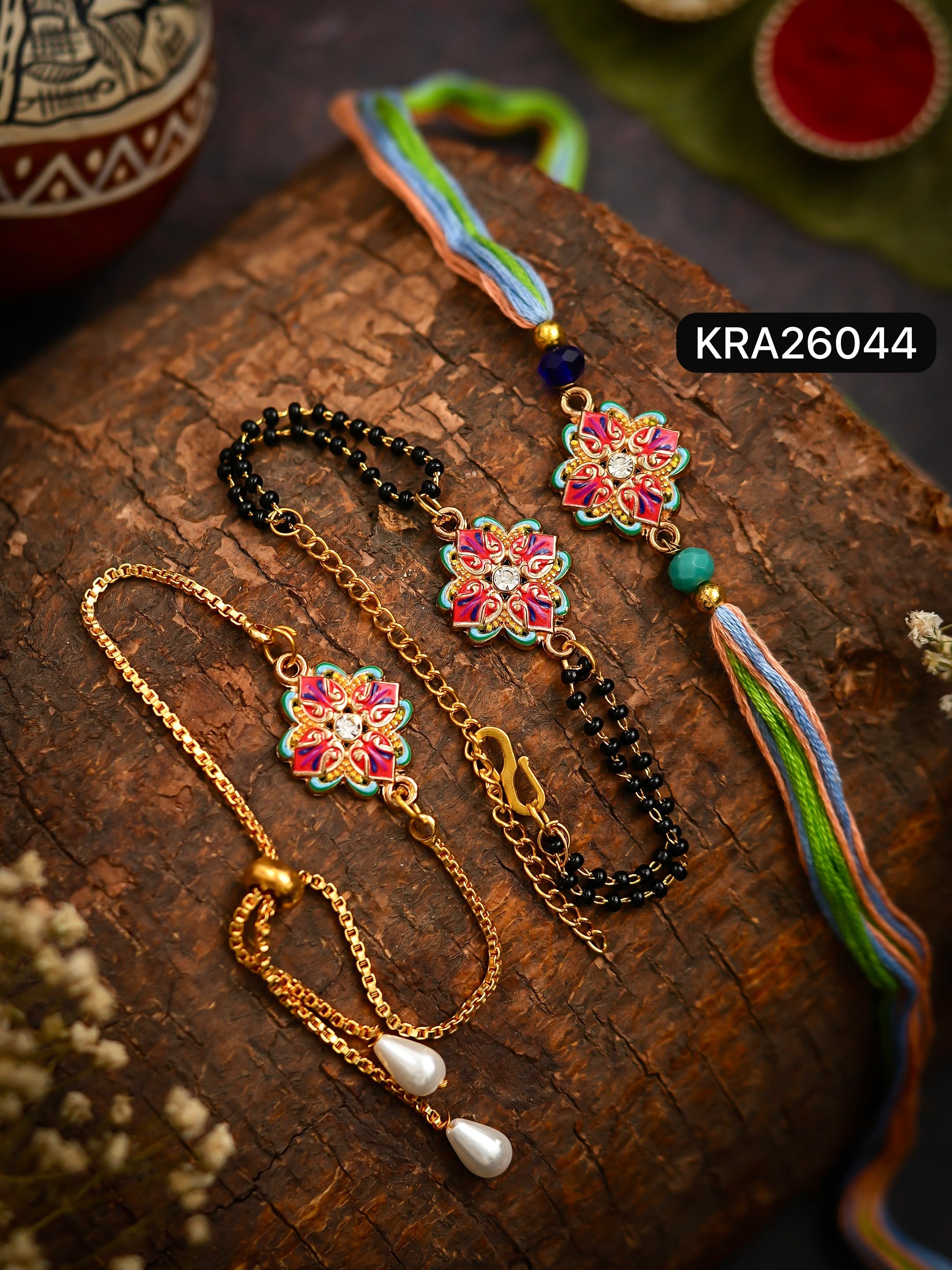 Designer 3D Rakhi & Bracelet Set (KRA26044)