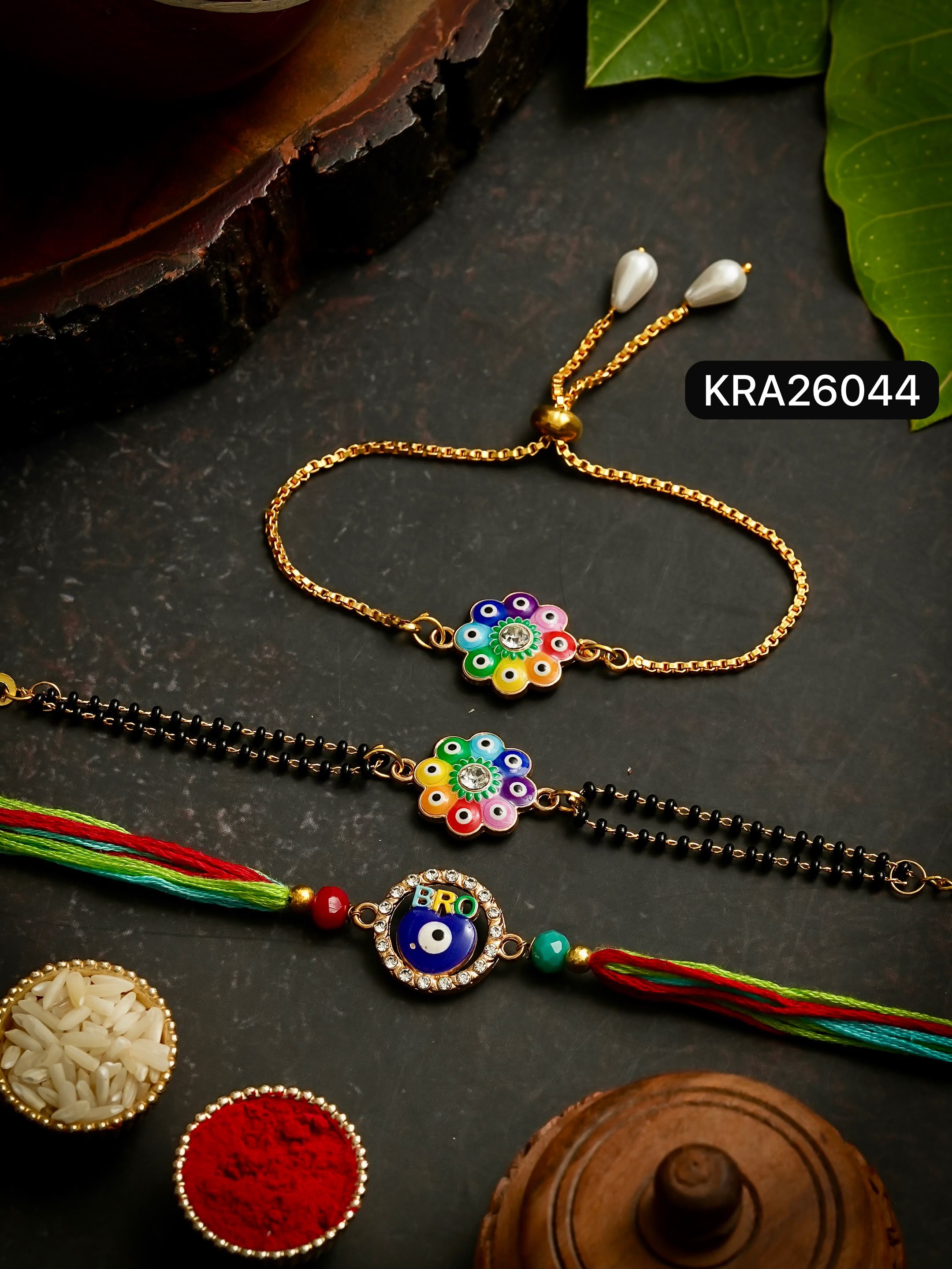 Designer 3D Rakhi & Bracelet Set (KRA26044)