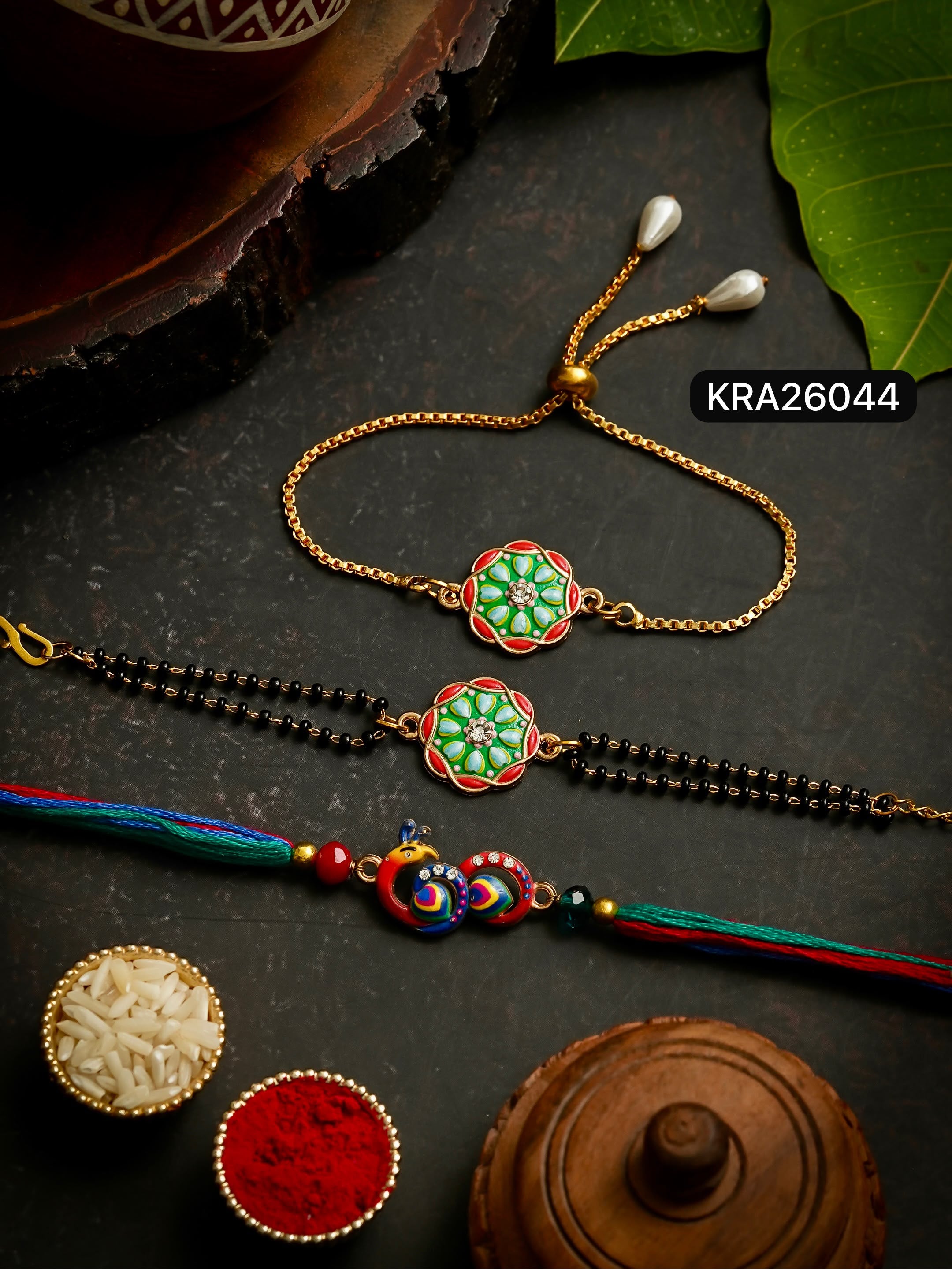 Designer 3D Rakhi & Bracelet Set (KRA26044)