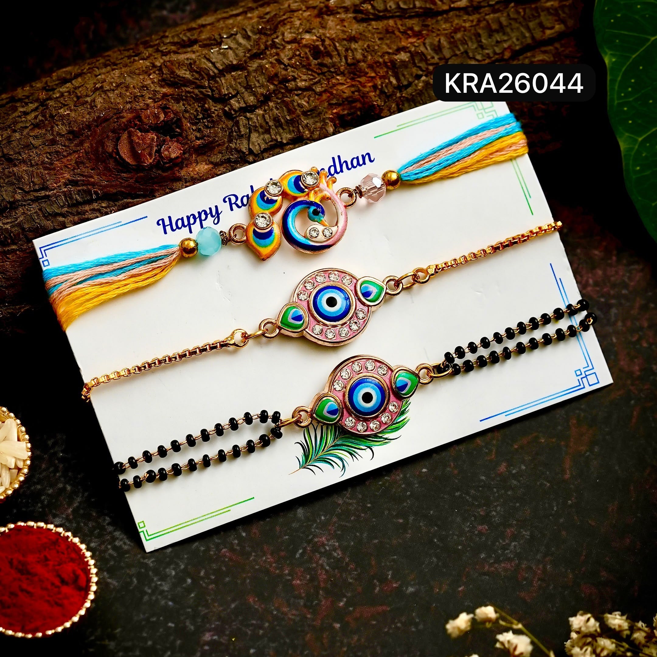 Designer 3D Rakhi & Bracelet Set (KRA26044)