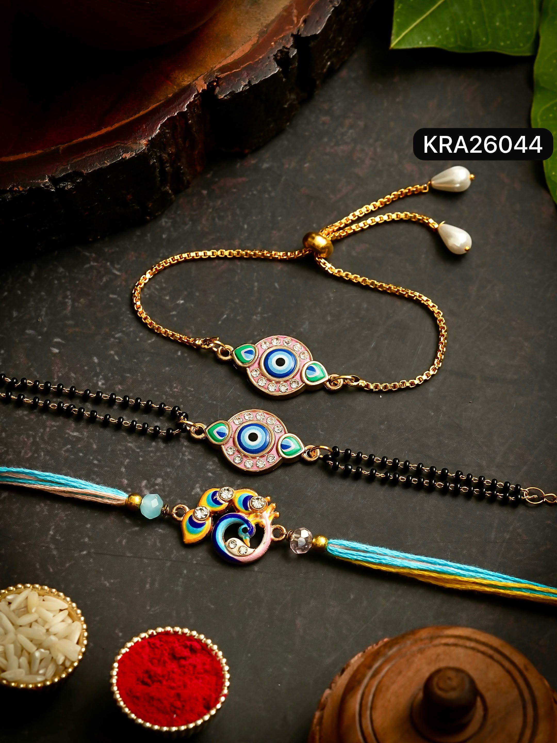 Designer 3D Rakhi & Bracelet Set (KRA26044)