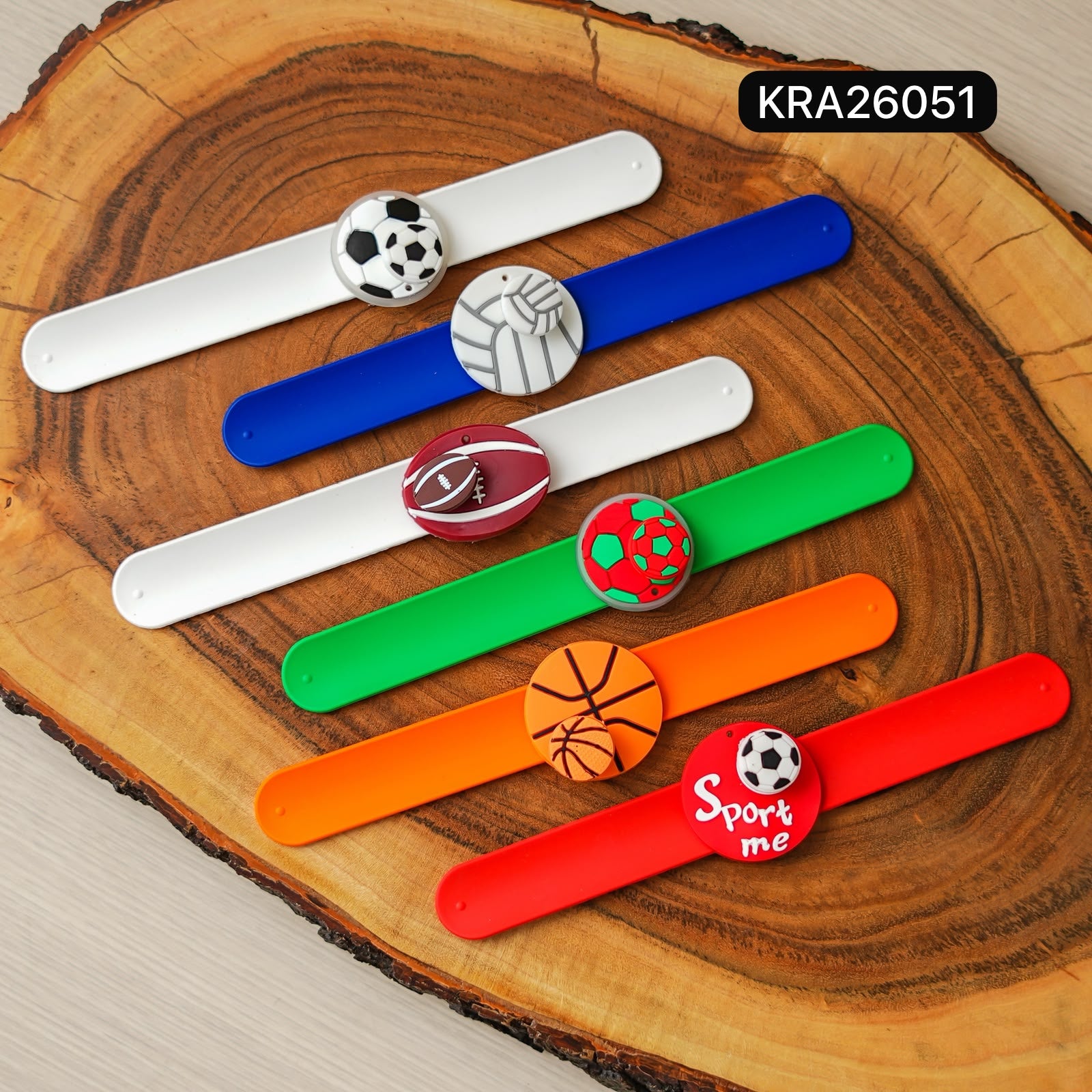 Sports Theme Spinner Slap Bands (KRA26051)