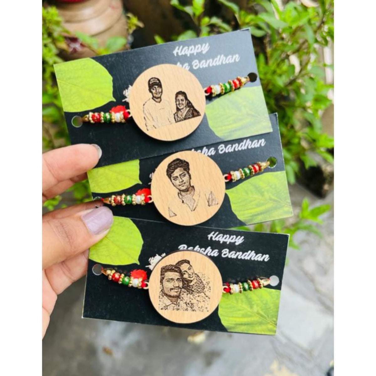 MDF Photo Engraved Rakhi – Sajawat Official