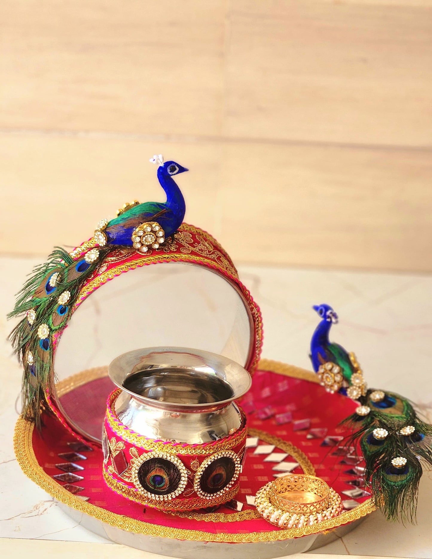 Peacock Thali Set K-Ht019