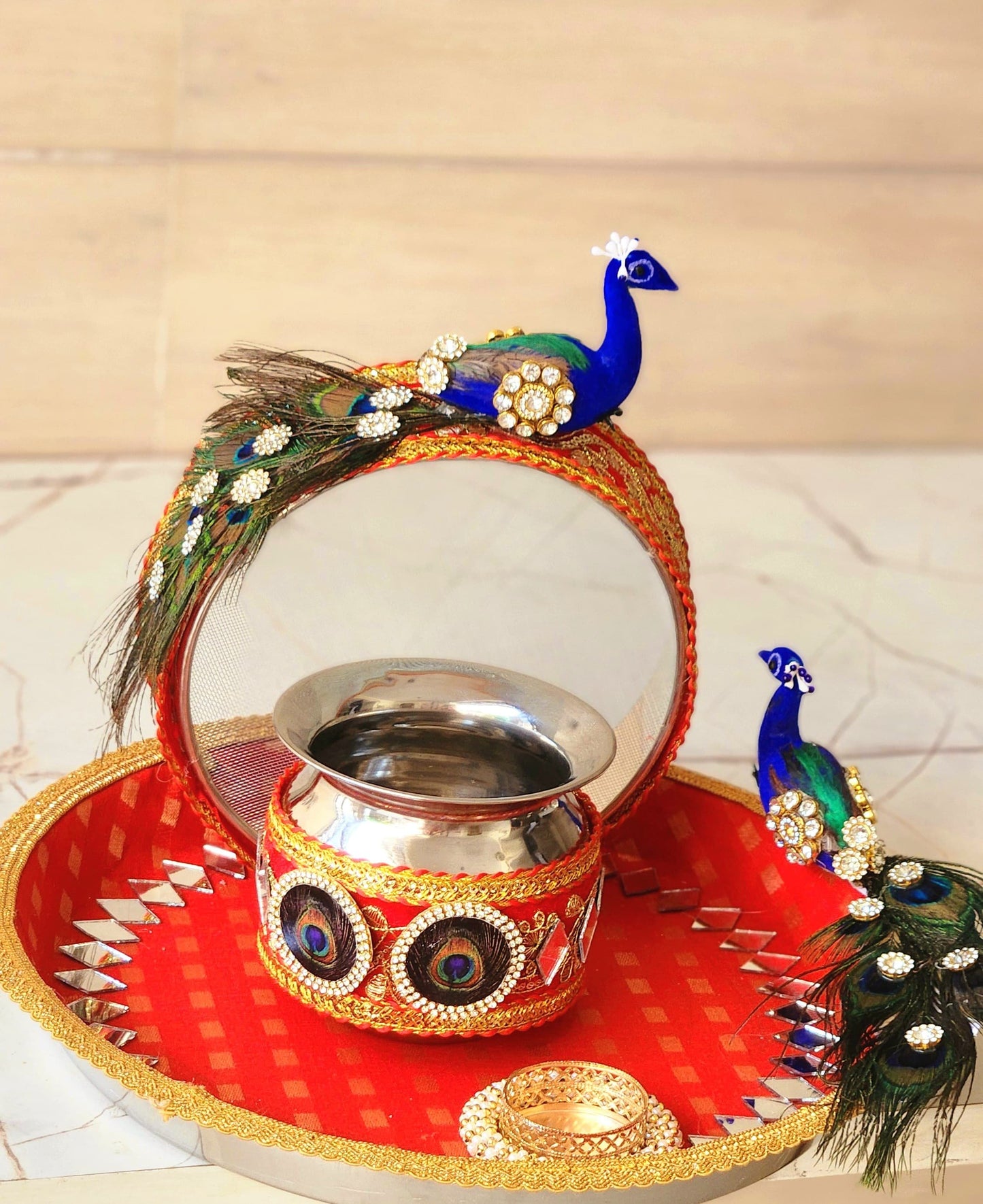 Peacock Thali Set K-Ht019