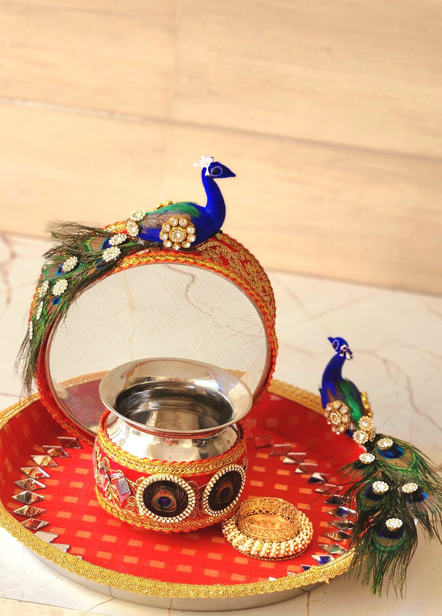 Peacock Thali Set K-Ht019