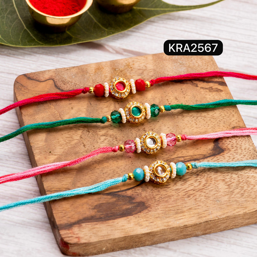 Minimalist Colored Stones Rakhi (KRA2567)
