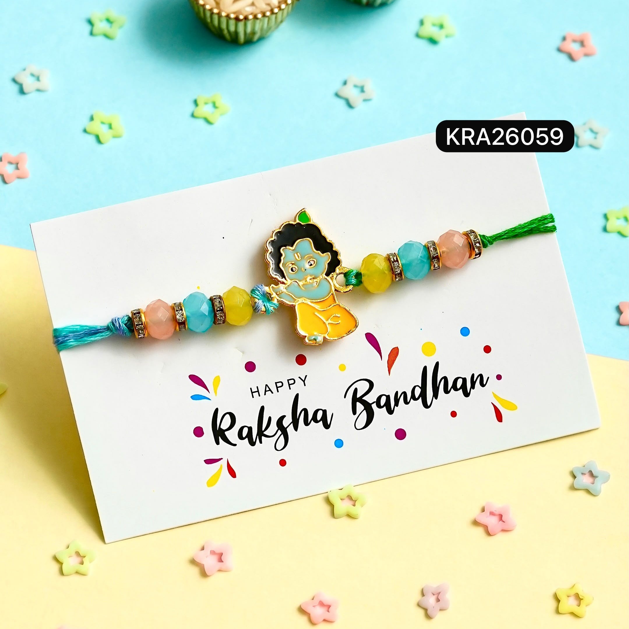 Meenakari Bal Gopal Ji Rakhi (KRA26059)