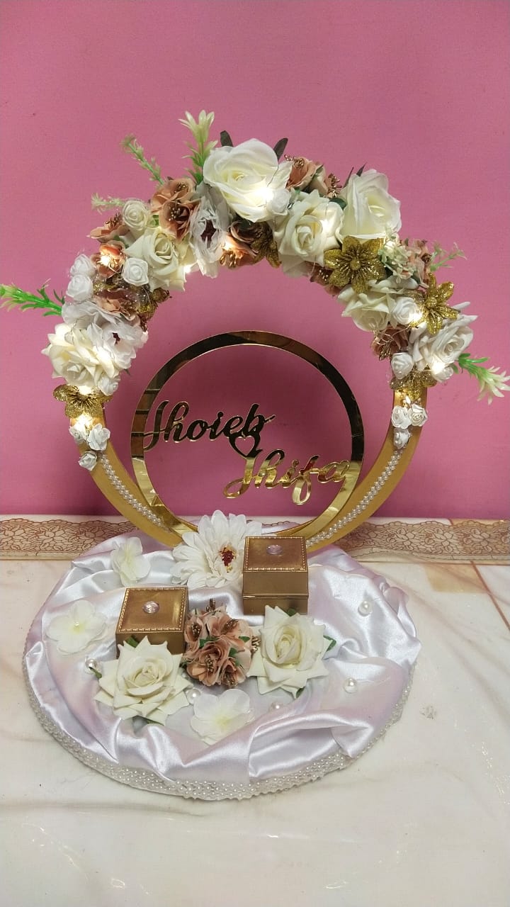 wedding items, Wedding Accessories, wedding, ring tray, ring platter, ring plate, ring ceremony, groom gift, engagement tray, engagement, earrings, dulha to be, customized platter, customised platter, bride to be, bride gift