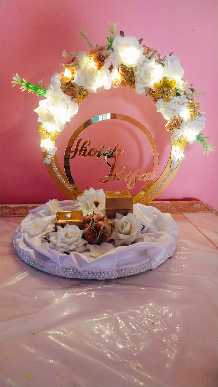 wedding items, Wedding Accessories, wedding, ring tray, ring platter, ring plate, ring ceremony, groom gift, engagement tray, engagement, earrings, dulha to be, customized platter, customised platter, bride to be, bride gift
