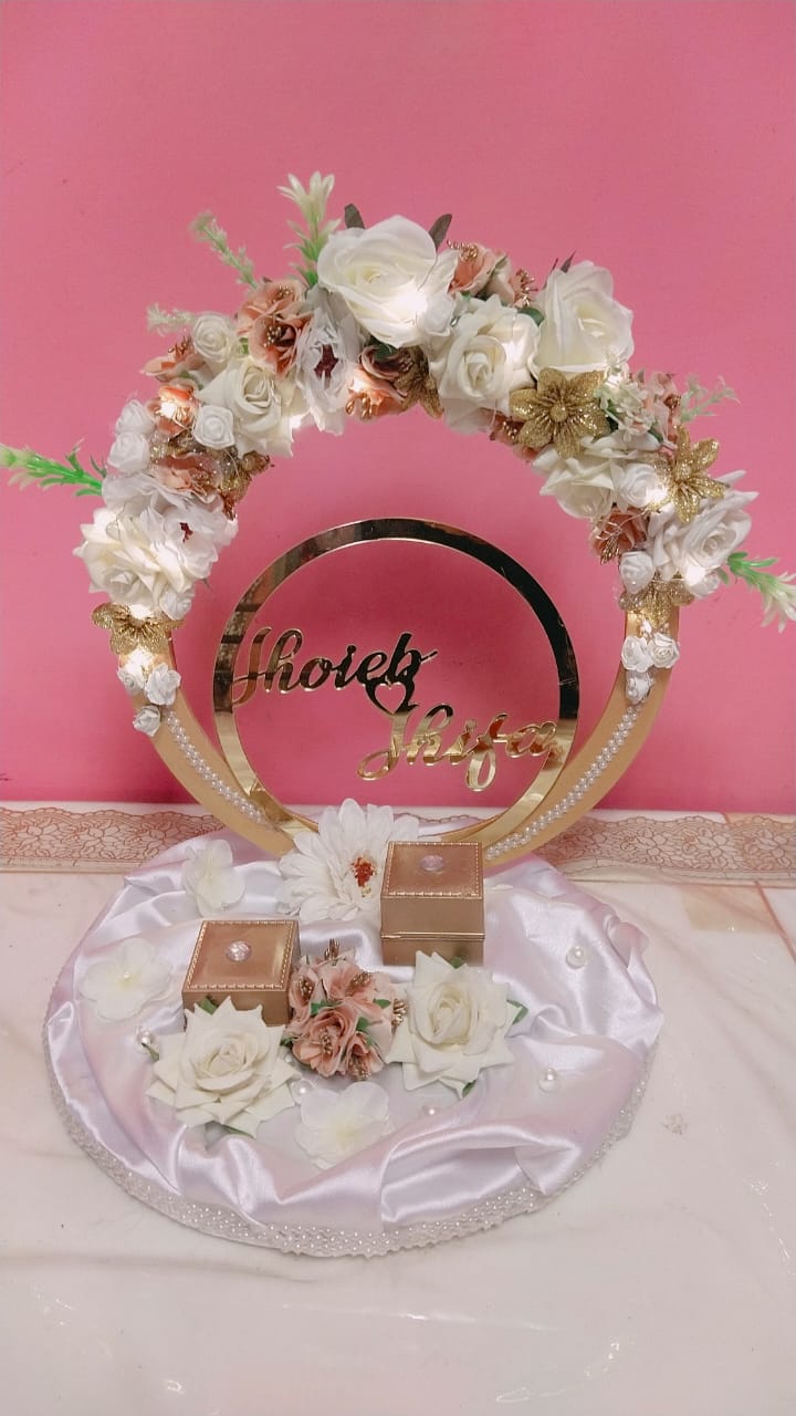 wedding items, Wedding Accessories, wedding, ring tray, ring platter, ring plate, ring ceremony, groom gift, engagement tray, engagement, earrings, dulha to be, customized platter, customised platter, bride to be, bride gift