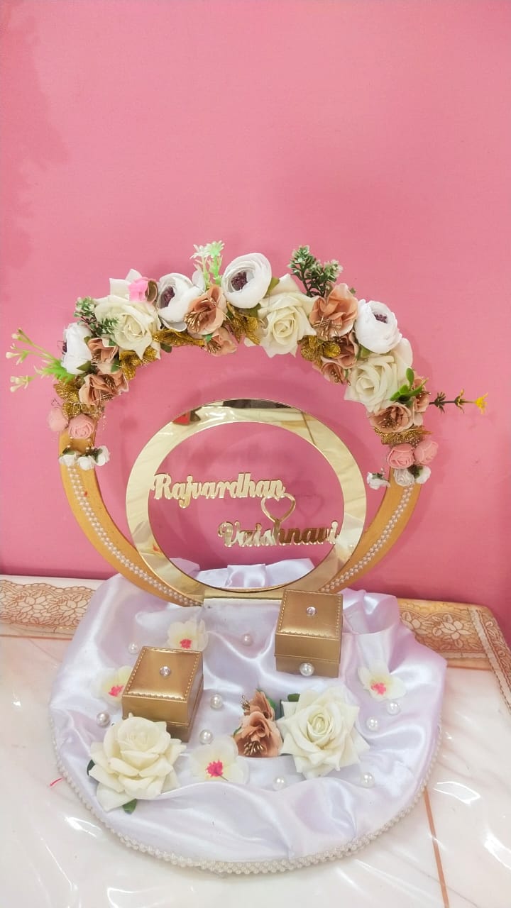 wedding items, Wedding Accessories, wedding, ring tray, ring platter, ring plate, ring ceremony, groom gift, engagement tray, engagement, earrings, dulha to be, customized platter, customised platter, bride to be, bride gift