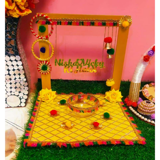 wedding items, Wedding Accessories, wedding, haldi platter, haldi, groom gift, dulha to be, customized platter, customised platter, bride to be, bride gift