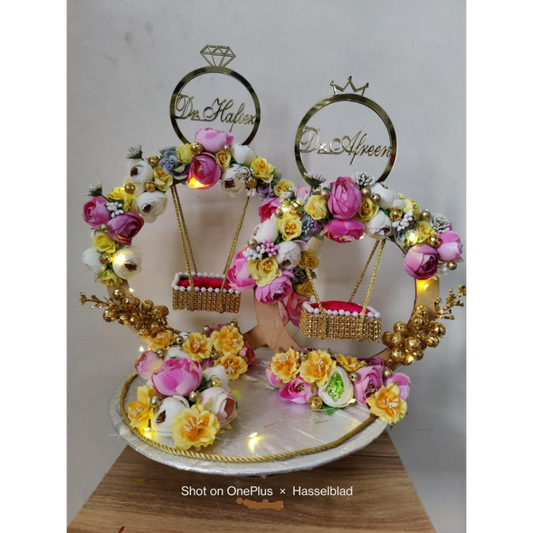 wedding items, Wedding Accessories, wedding, ring tray, ring platter, ring plate, ring ceremony, groom gift, engagement tray, engagement, earrings, dulha to be, customized platter, customised platter, bride to be, bride gift