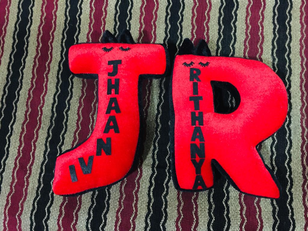 Letter cushions couple combo