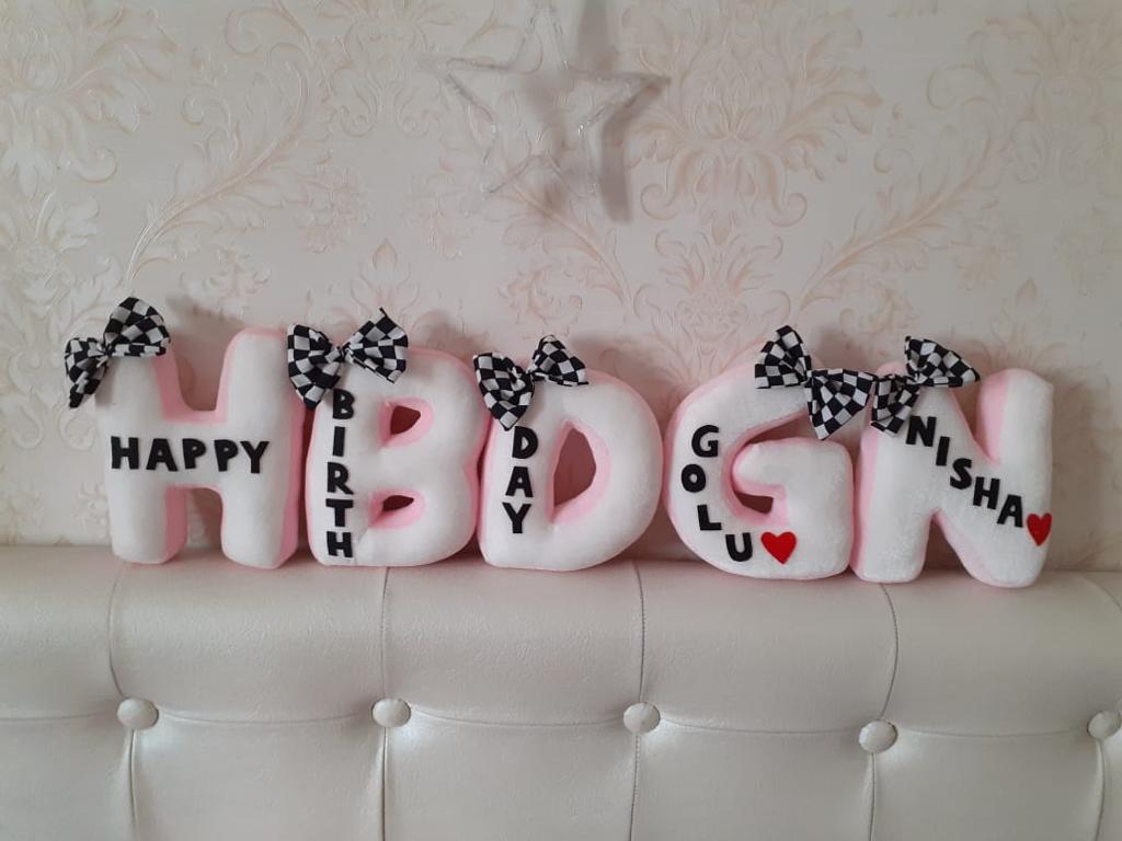 Letter cushions couple combo