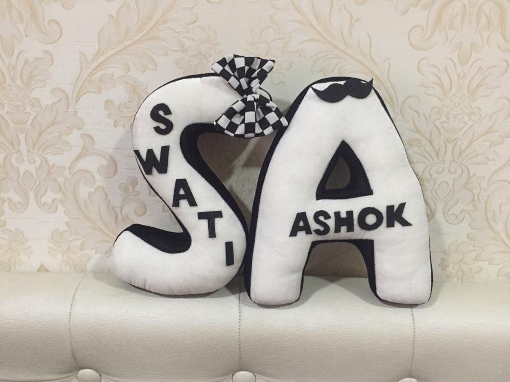 Letter cushions couple combo