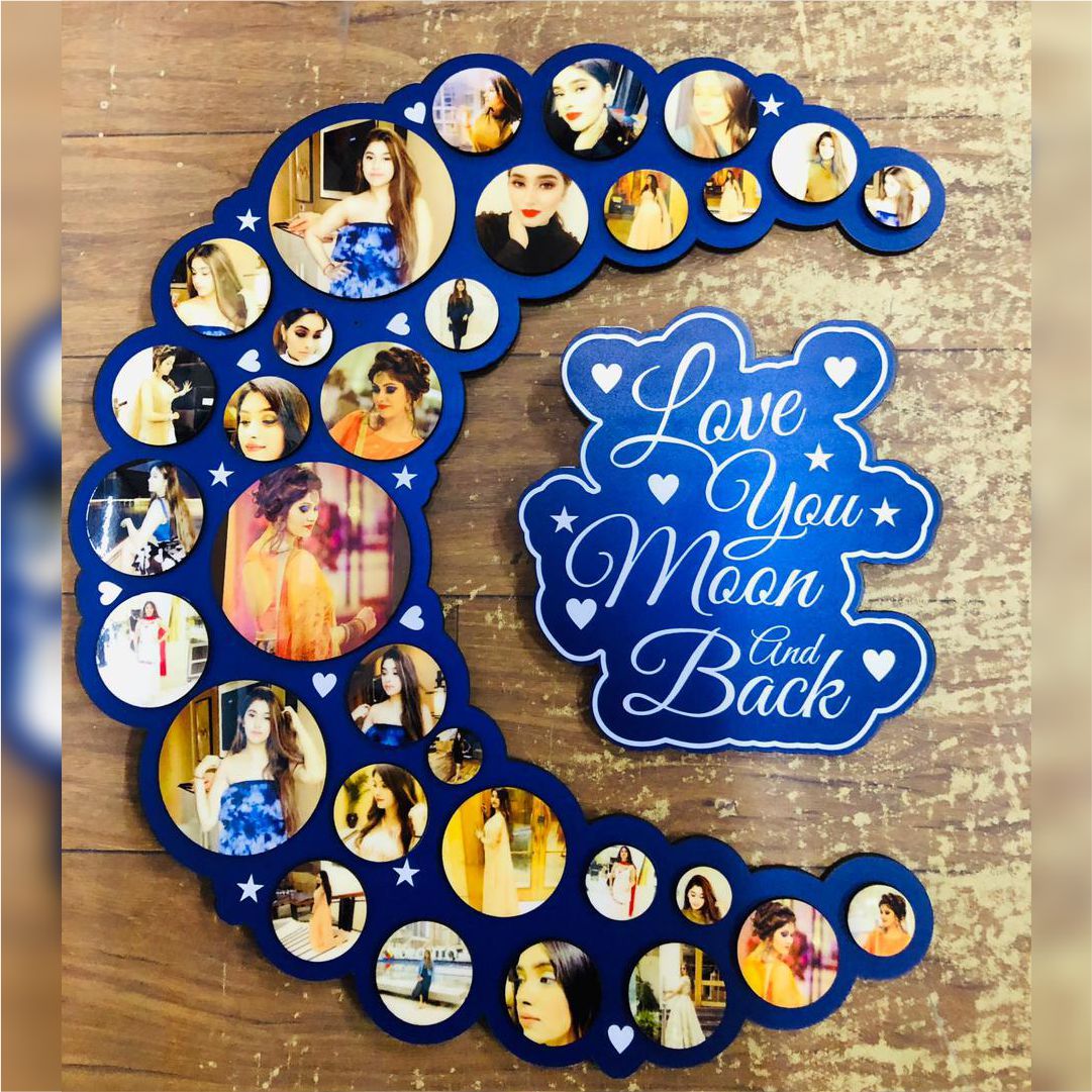 Love You To Moon And Back Frame/Clock
